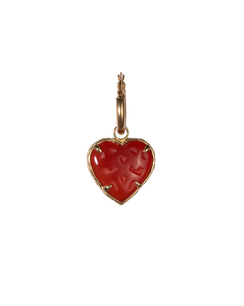 Strawberry heart earring