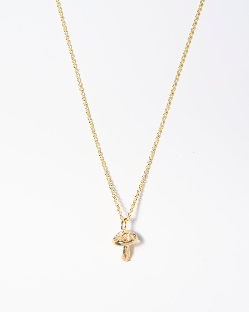 Goldie mushroom necklace