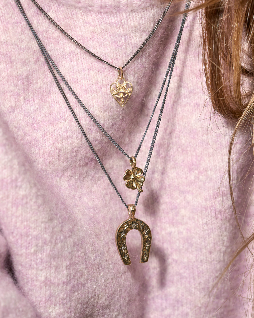 All the luck horseshoe pendant