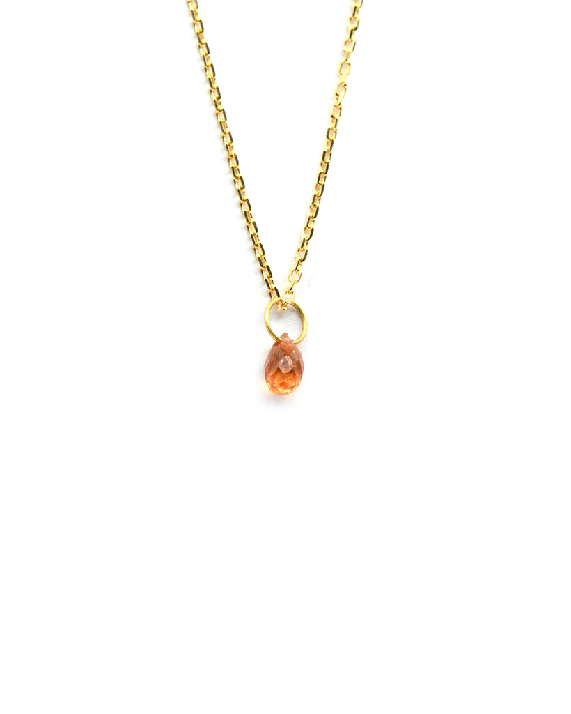 Chloë necklace with orange sapphire