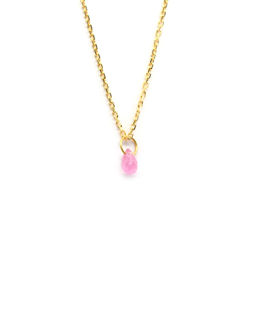 Chloë necklace with pink sapphire