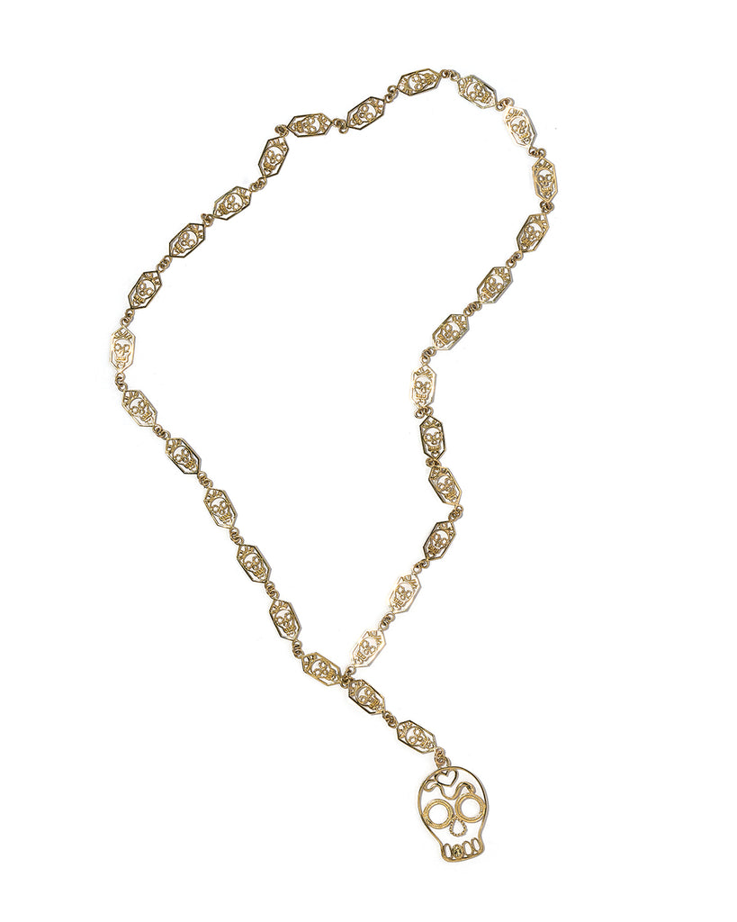 skull filigree necklace by nadine kieft